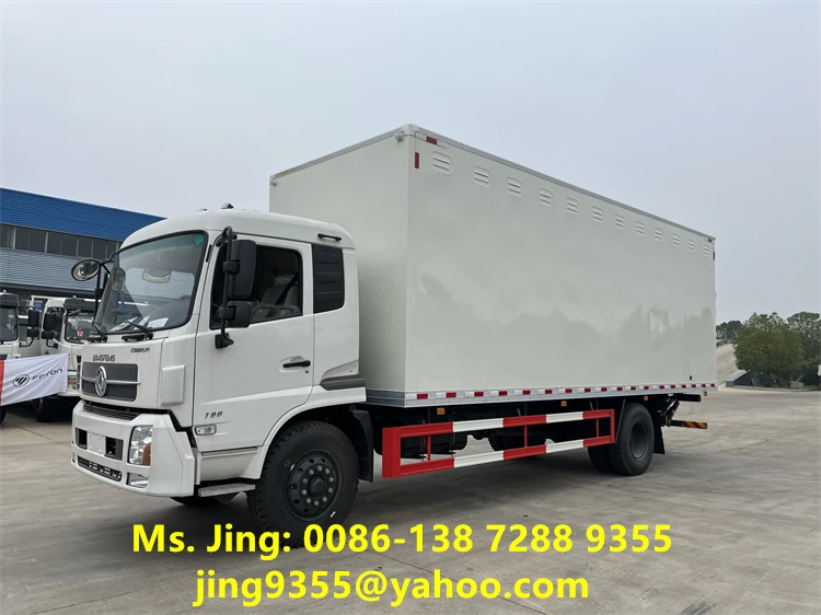 DONGFENG KR 6 Wheels 10T 12T 15T Dry Cargo Box Truck Van For Sale in Cameroon
