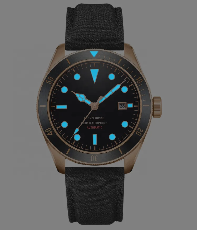 20atm 200 meters water resistant diving watches Luminous automatic diver watches 316L stainless steel case