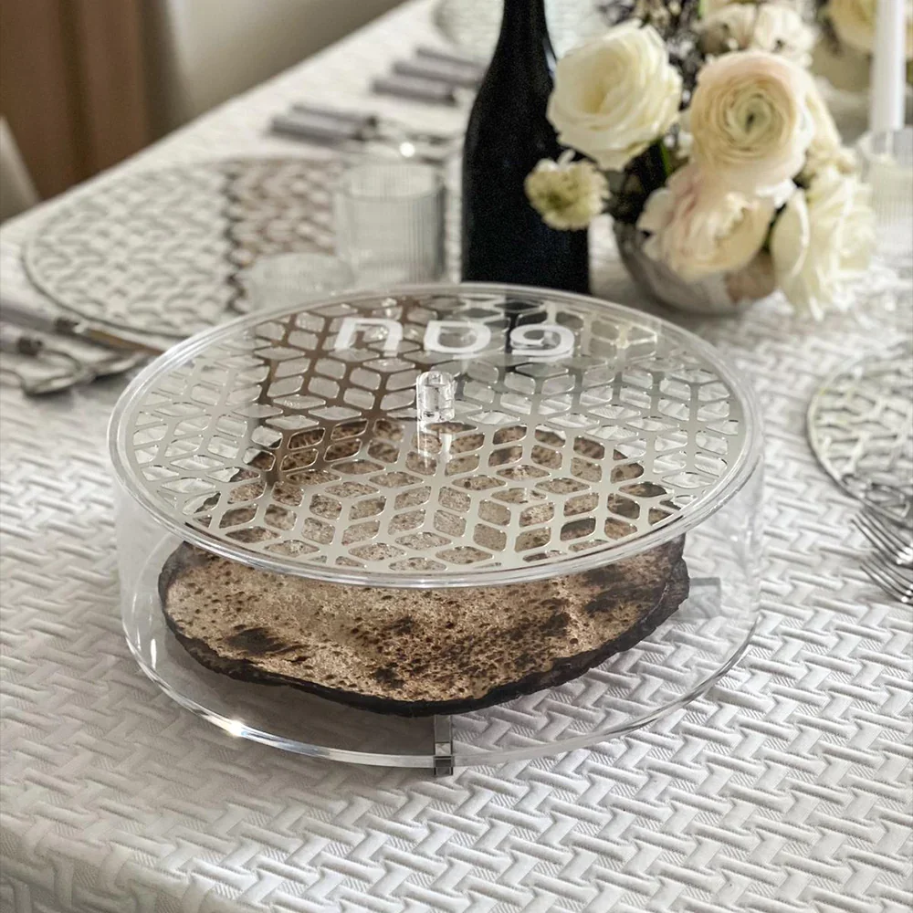 Lucite Marble Acrylic Lucite Cake Case Box Dome With Lid Lucite Cake Dome Factory Custom Acrylic Bread box  Matzah Box