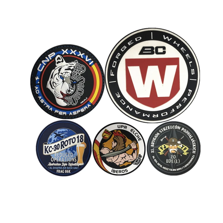 Personal design popular pvc patch customized logo print cartoon pvc patch for clothing