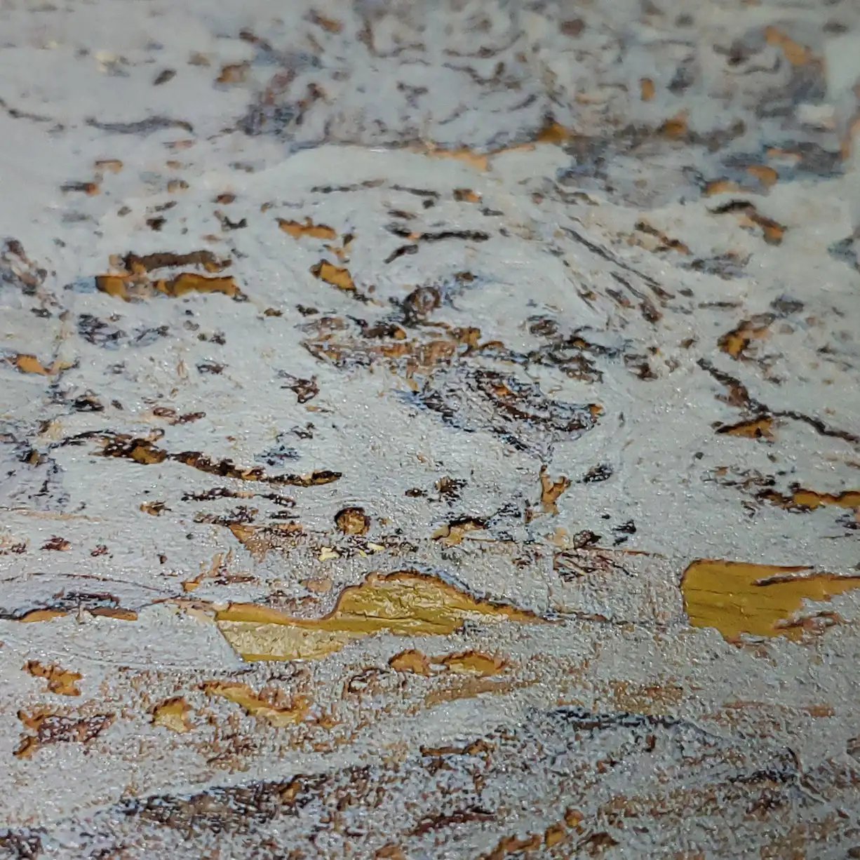 Contemporary Modern Cork Wallpaper Rolls White Silver Metallic Gray Gold Natural Cork Wallpaper