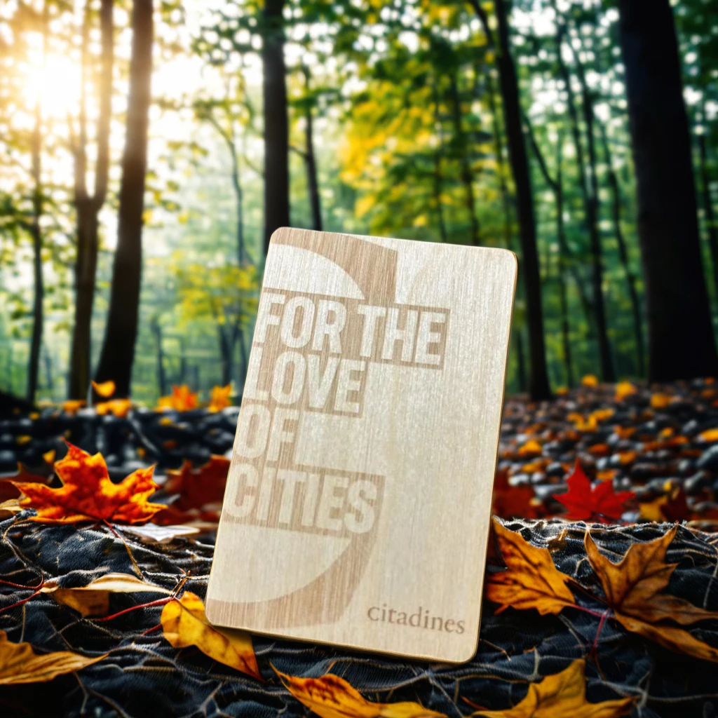 Green 13.56mhz Passive NFC Customized Laser Engraving Blank Wood Business Card NFC Bamboo Card Blank Hotel Access Control Card