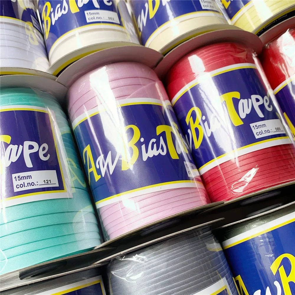 
laces cords trimming ropes elastic tape china factory supply 100% Polyester bias tape cotton tape satin cords 