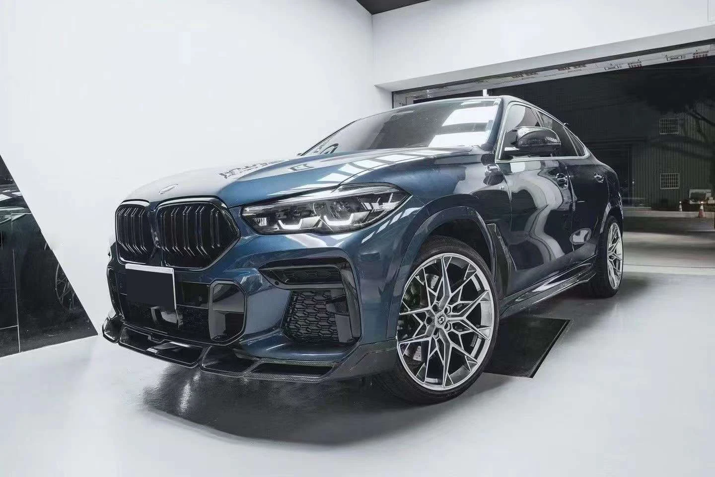 Комплект для тела Runde из углеродного волокна 19-22 Bmw X6 G06 FD стильный комплект передняя боковая юбка задний диффузор верхнее крыло спойлер