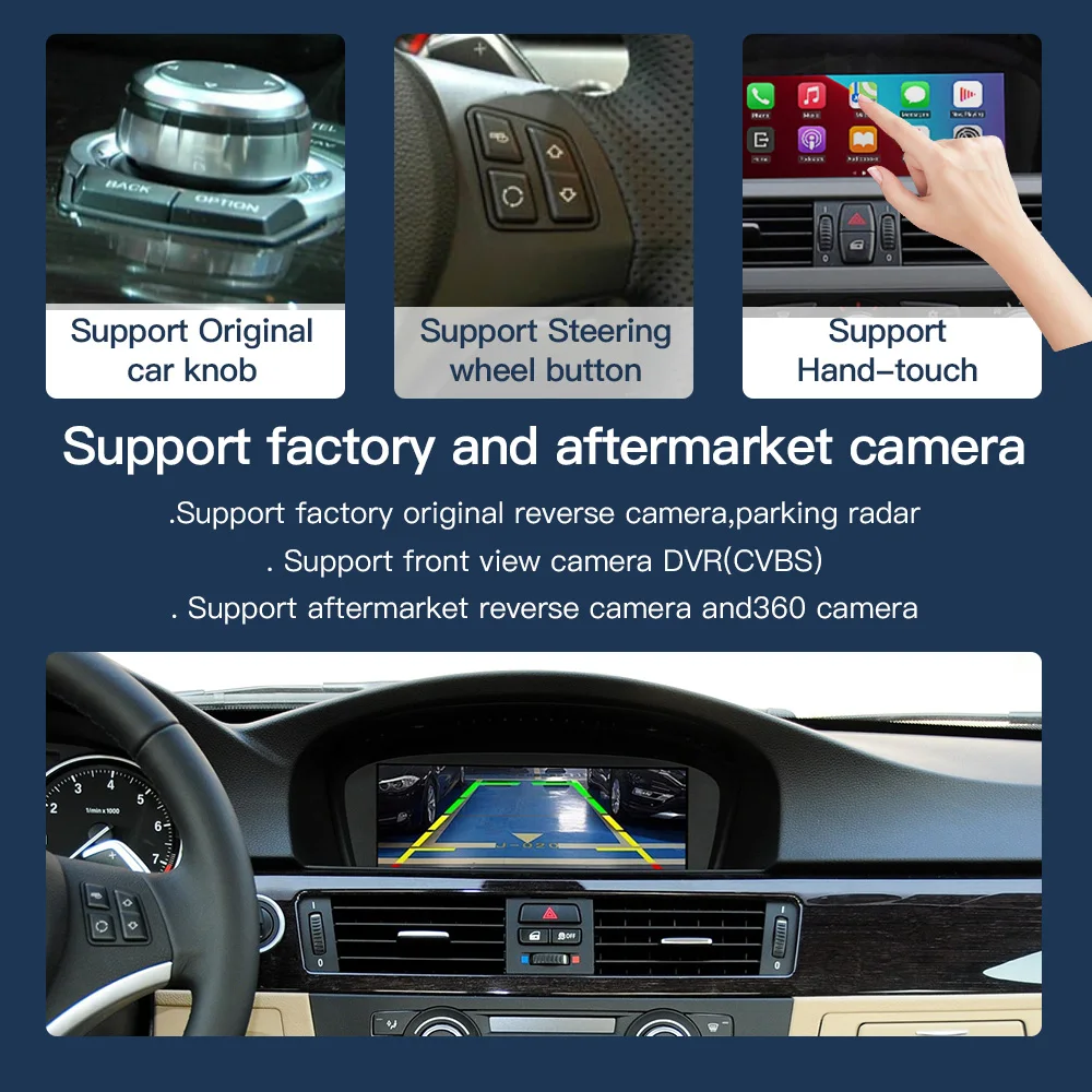 autoabc 8.9 inch Android Auto Wireless Carplay Car Multimedia Touch Screen  2010-2012 For BMW  E60/E63/E64/E90/E93 linux carplay