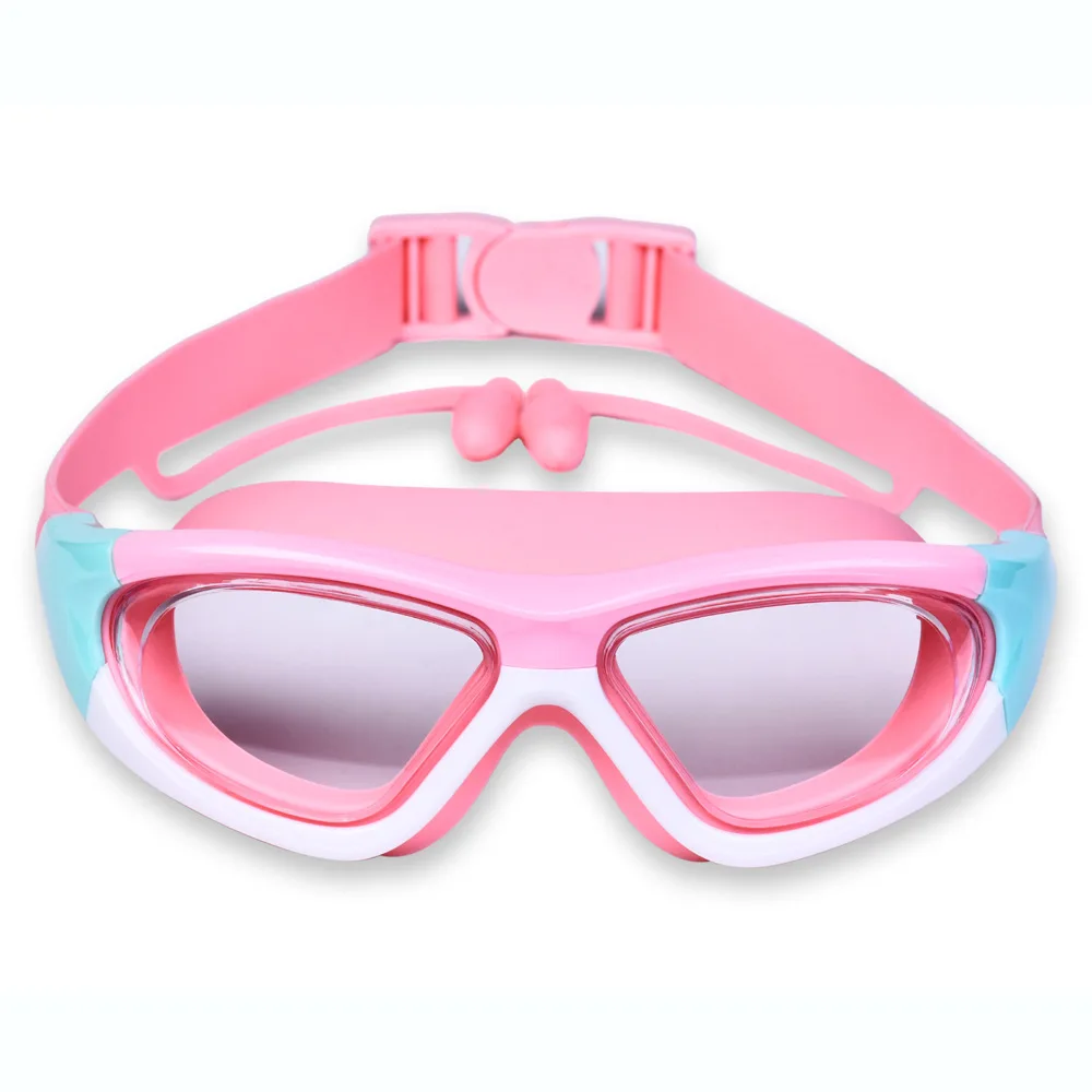 Kids Googles Anti fog UV protection Funny Adjustable Nose Swimming Goggles For Children