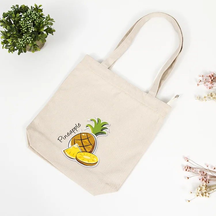  High Quality Eco-friendly Printed Heavy Duty Blank White Cotton Canvas Customized Tote