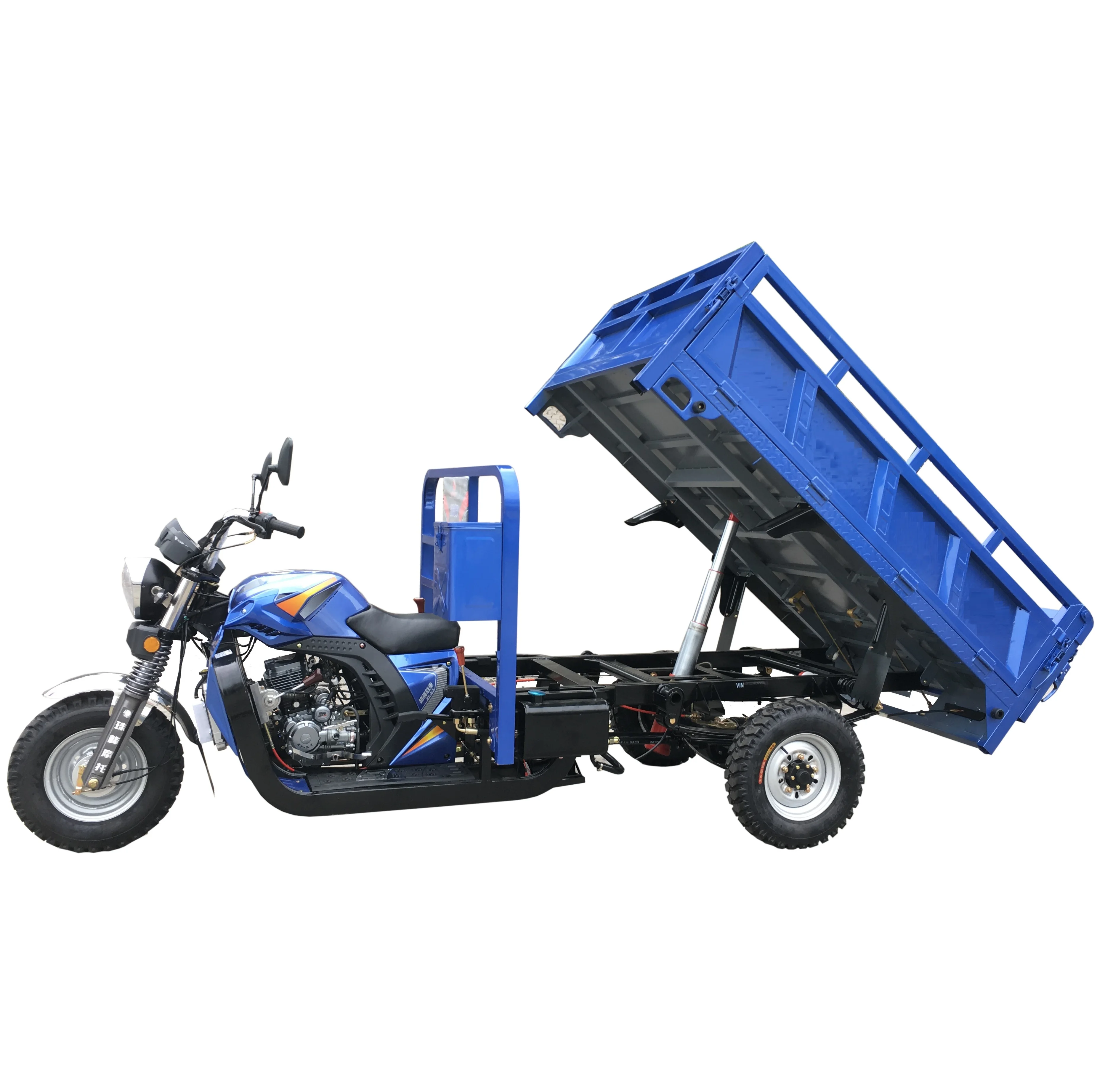 250cc open box cargo tricycle / three wheel motorcycle with dump trailer model ZX-4