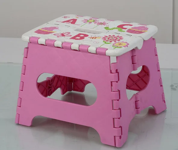 Most Popular lightweight home furniture hot sale plastic stackable step folding stool chair for kids