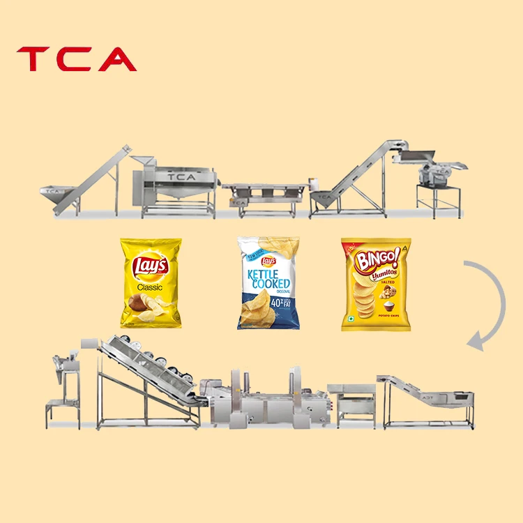 TCA High end automatic potato chips making machines potato chip making equipment trade lays potato machine automatic to make chi