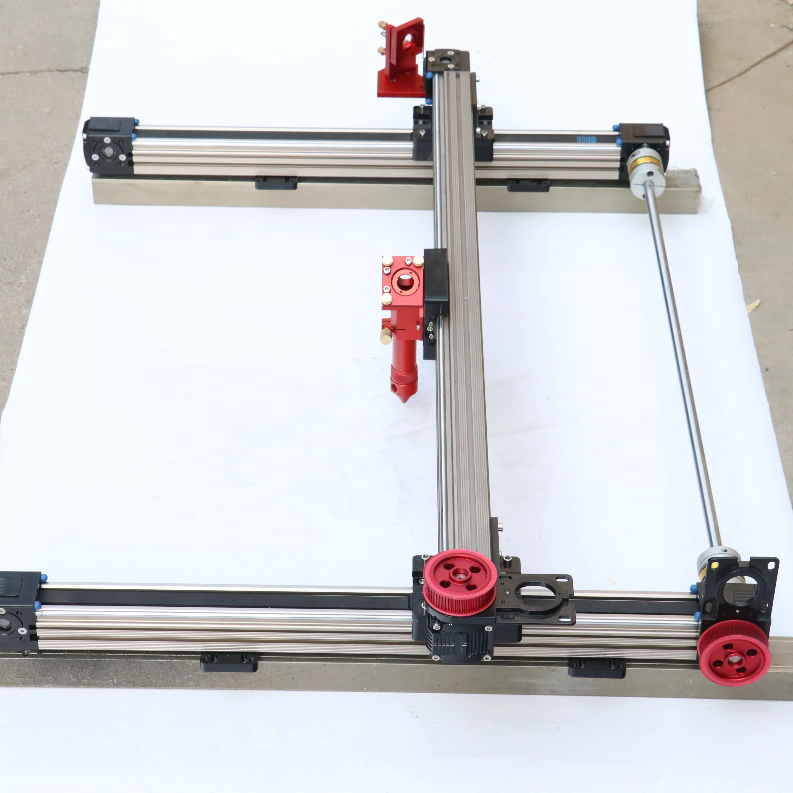 Лидер продаж, внешняя раздвижная направляющая xy с одной головкой CNC CO2, лазерная резка, линейная направляющая, полный набор деталей