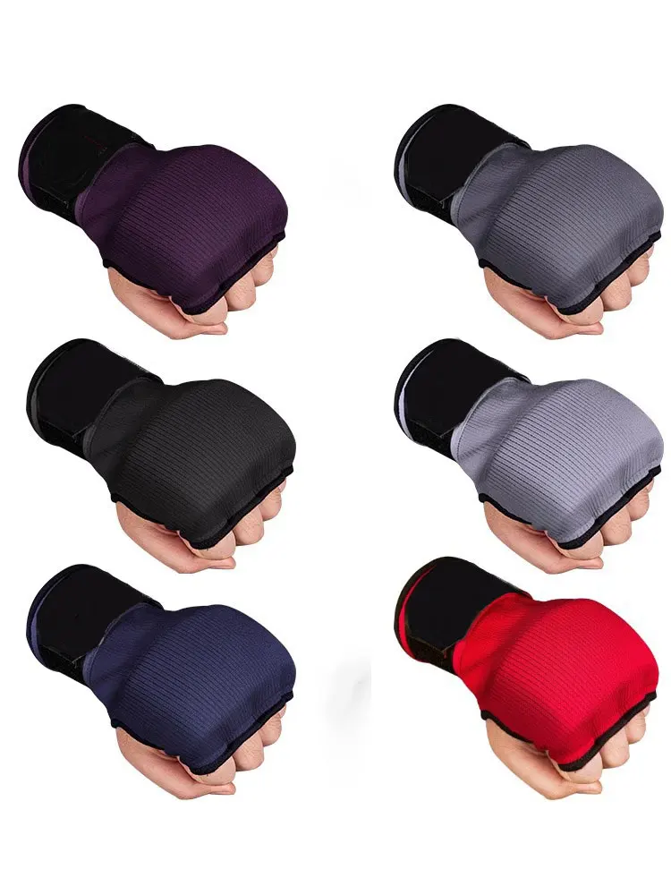 Thai Boxing gel Gloves Half Finger wraps Hands Boxing To resist and fight Boxing Glove Two in One