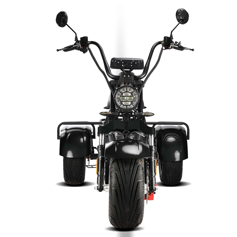 New design disc brake upgraded front fork 60V2000W three-wheel electric city coco trike bike