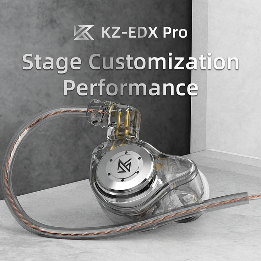 KZ EDX Pro HIFI Bass In Ear Earbuds In Ear Monitor Earphones Sport Noise Cancelling Headset Detachable