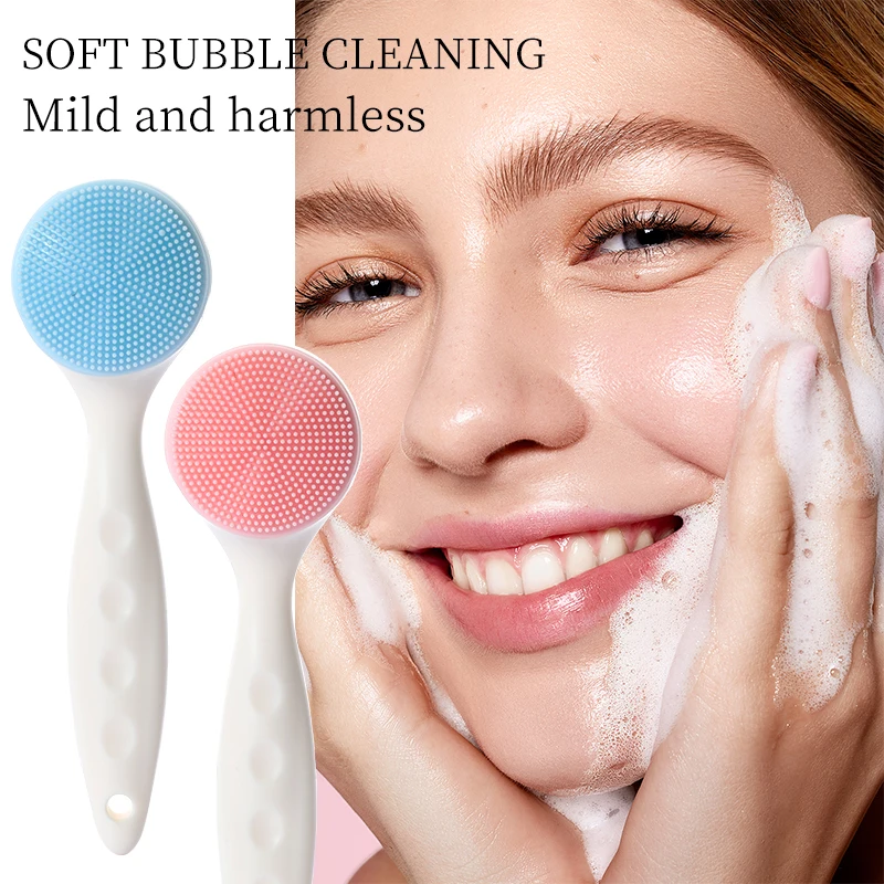 LMLTOP Beauty Skin Care Face Deep Cleaning Brush Double-sided Head Facial Cleansing Brush C0362 Manual Dual Face Wash Brush