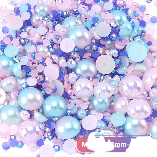 DIY Plastic Reusable Tumbler with Glitter Flatback Non Hotfix Colorful Rhinestones Crystals Pearl Beads Handmade Art Decorations