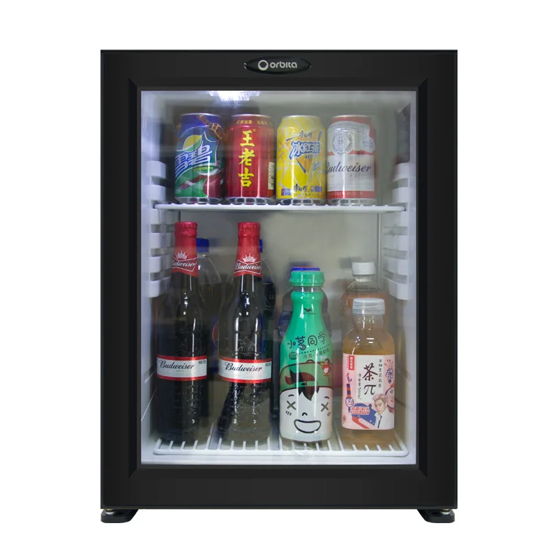 Orbita 40L стеклянная дверь черная без шума гостиничный номер напитки мини-бар со