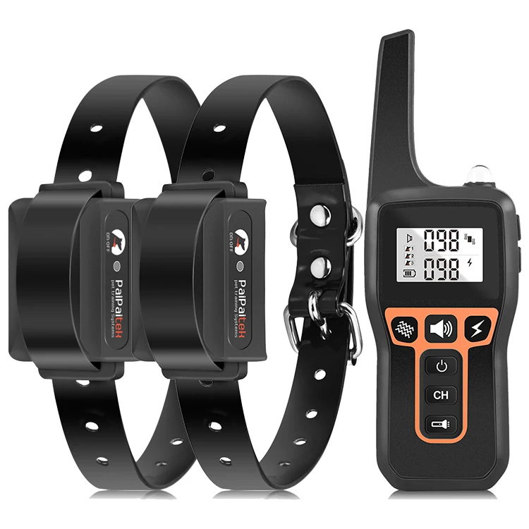 2022 anti bark  auto anti barking dog training collar for dog anti-bark 1000m remote range electric shock for security