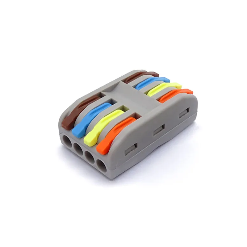 Красный, синий, оранжевый, желтый и т. д. разноцветными пуговицами, цена по прейскуранту завода-изготовителя 4-контактный провод для компактный сплайсинга клеммный блок разъемов