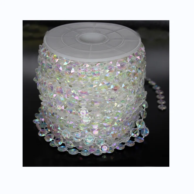 98ft Acrylic Diamond Bead Curtain DIY Garland Wedding Party Decoration Crystal Wedding Accessories Home Curtain Ornaments