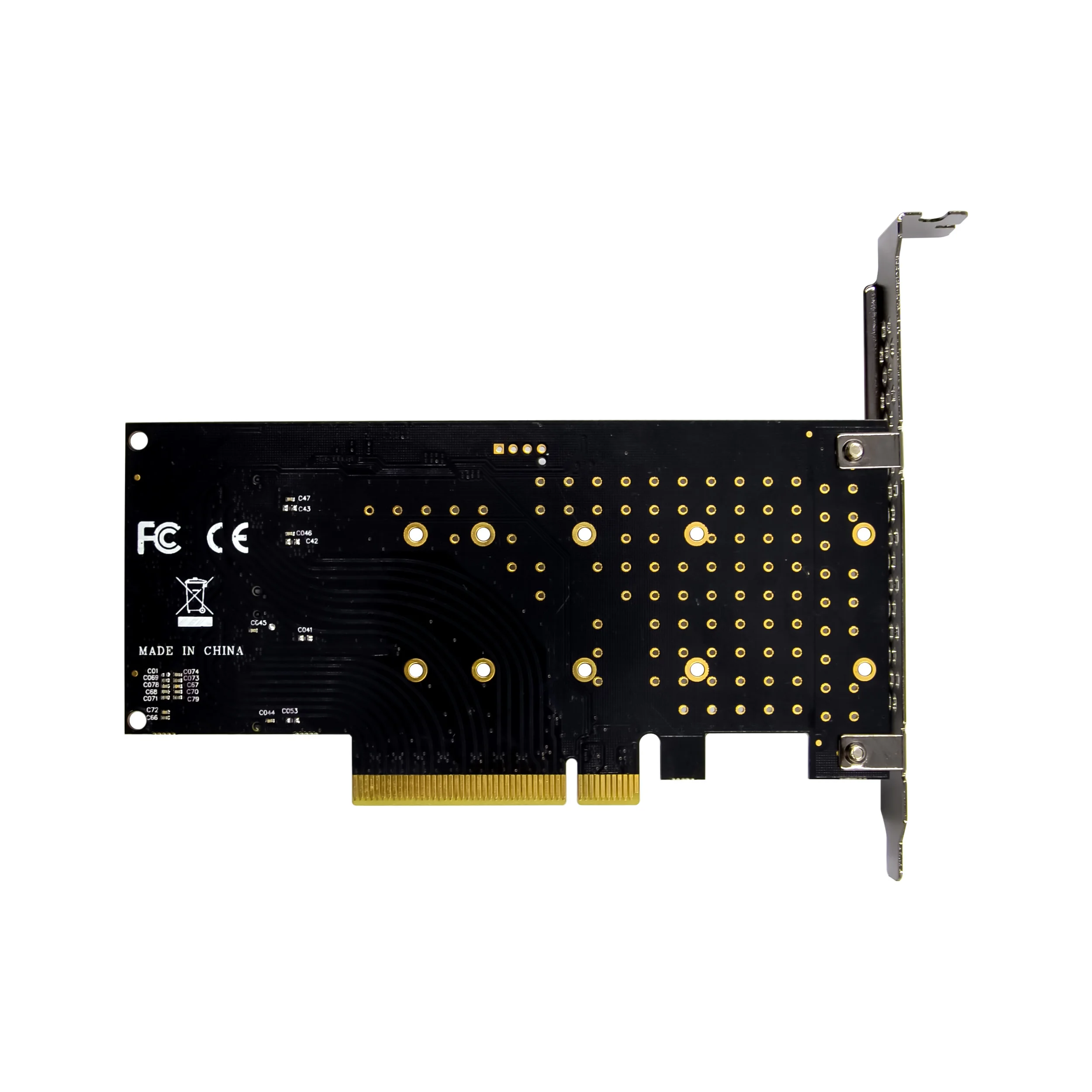 PCIe X8 M.2  Key M SATA Adapter PCIE X8 to Key M NVME M.2 22110 2280 2260 2242 2230 Adapter Converter Card
