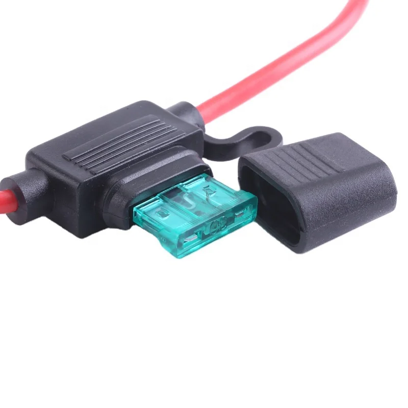 12 AWG Car Inline Fuse Holder with 30A ATC/ATO Color Coding Blade Fuse box