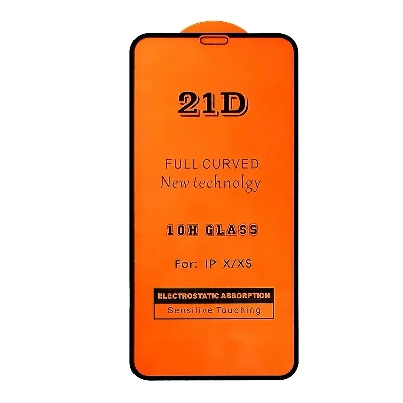 21D Mobile Phone Film Anti Scratch Full Curved Sensitive Touching Tempered Glass Cellphone Screen Protector