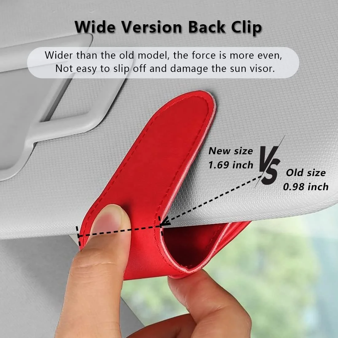 2022 Leather Storing Glasses Cards Leather Magnet Car Visor Sunglass Holder