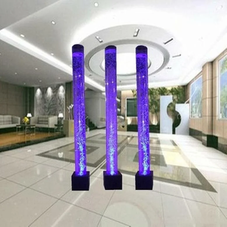 High Quality Home Decor Acrylic Water Column Sensory Bubble Tube Lamp for Home & Office Lobby Decoration