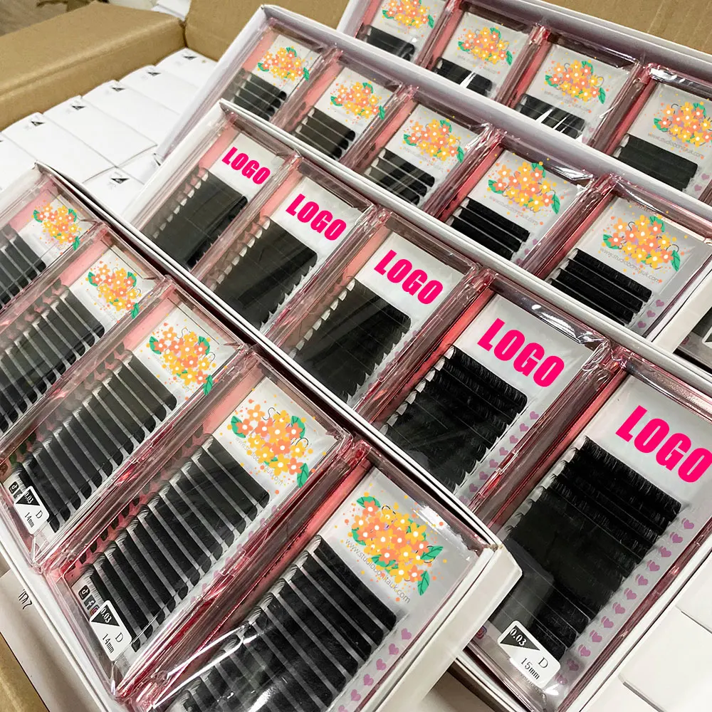 03 объем ресниц для наращивания, ручная работа, объемные вееры, лоток для ресниц из сибирской норки