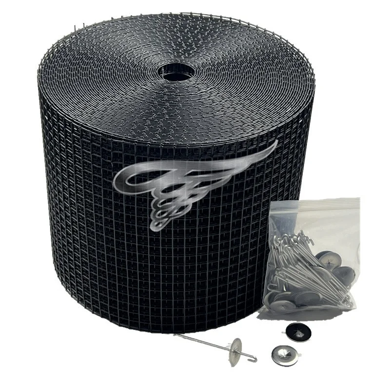 Solar bird Mesh Black Coated Solar Panel Bird Blocker Mesh Critter Guard Mesh