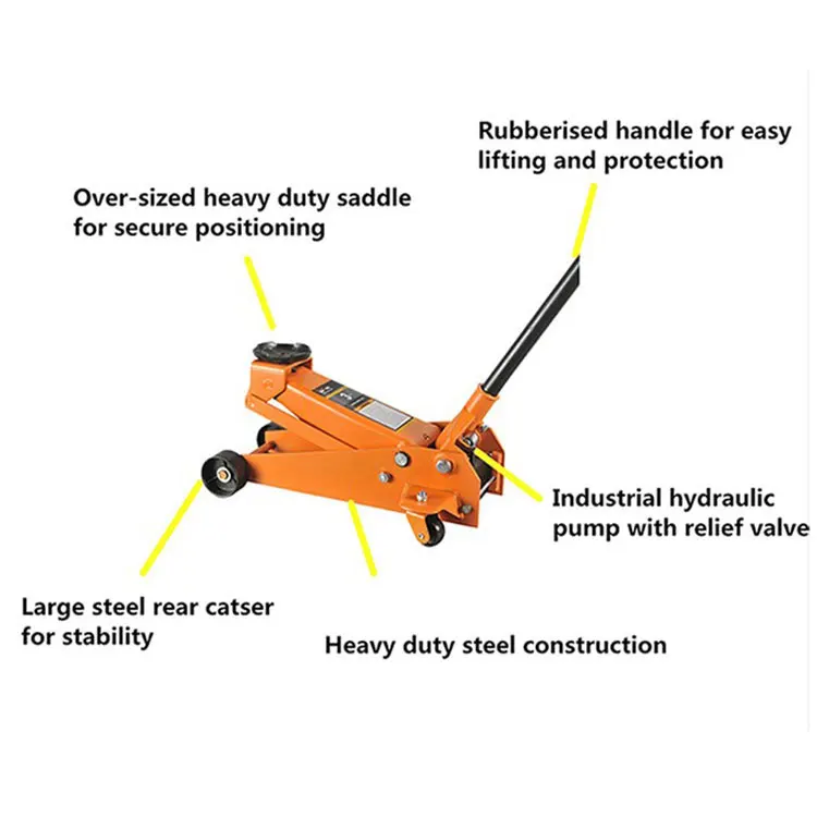 2Ton Portable Floor Jack Handle Service Car Jack Hydraulic Trolley