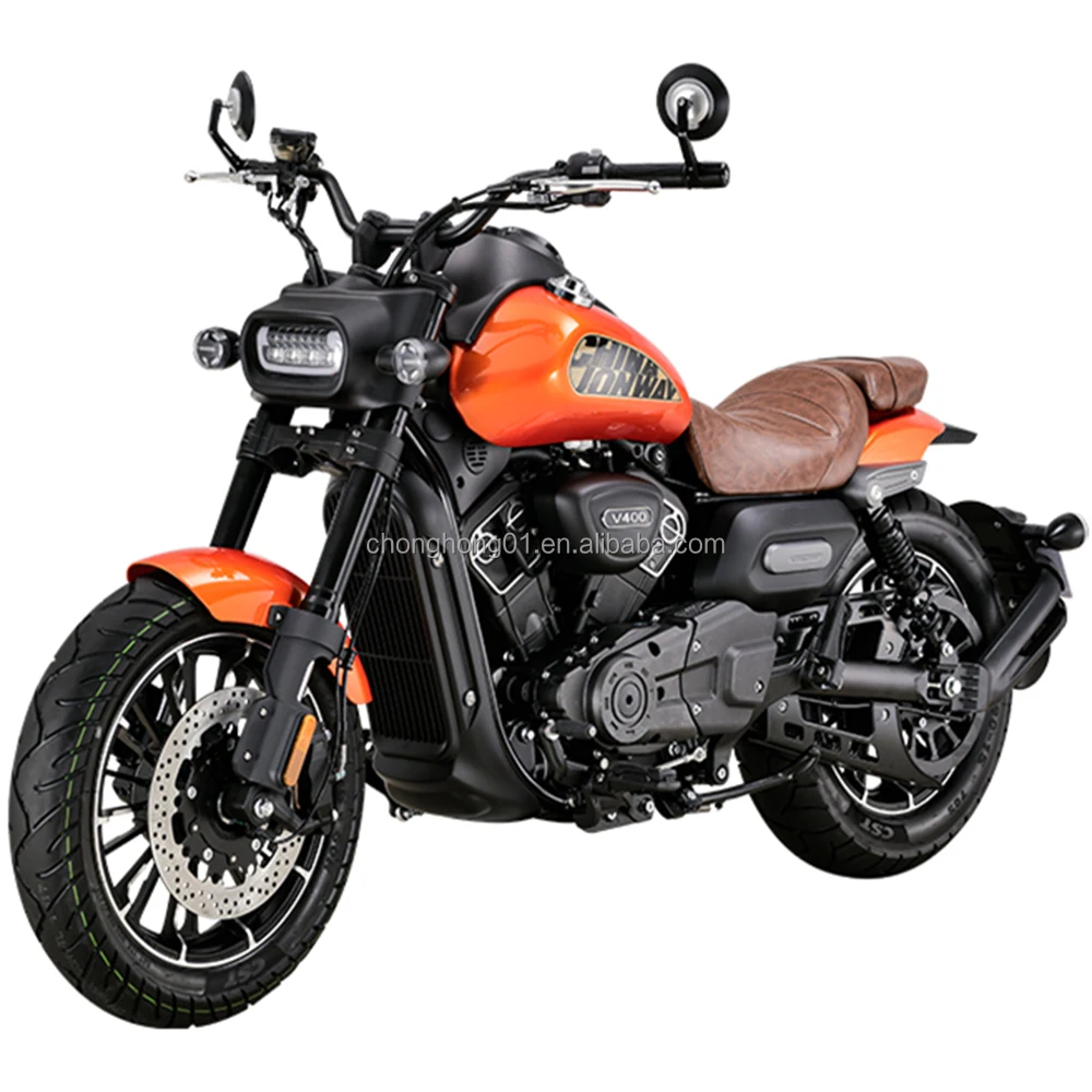 Hot Selling Gasoline Motorcycle Adults Vintage Motorbike 140km/h 400cc Retro Chopper Motorcycle (V-TWINS 4 STROKE Water-Cooling)