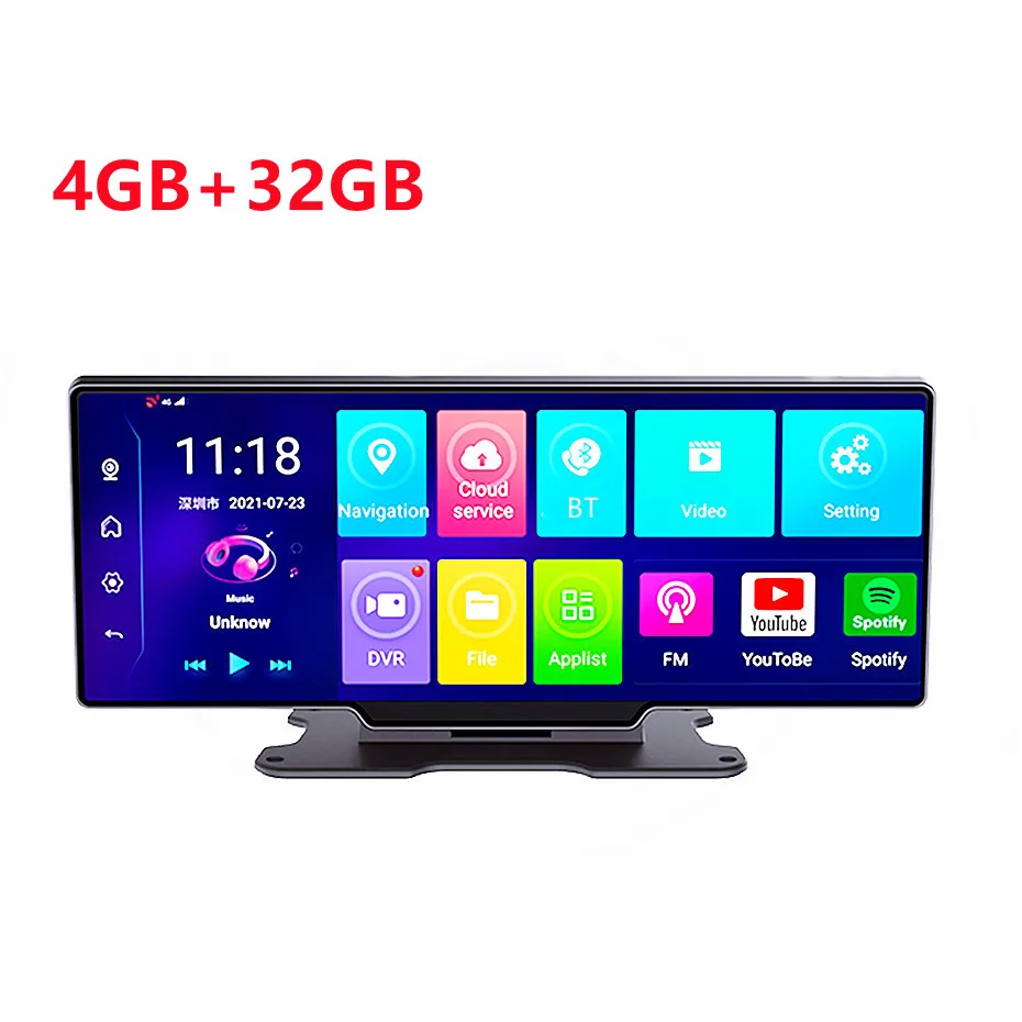 4G+32G New Version Car DVR With Dashboard Android 8.1 GPS WiFi 1080P FHD 4G Dash Camera Car Review Mirror Dashcam Recorder