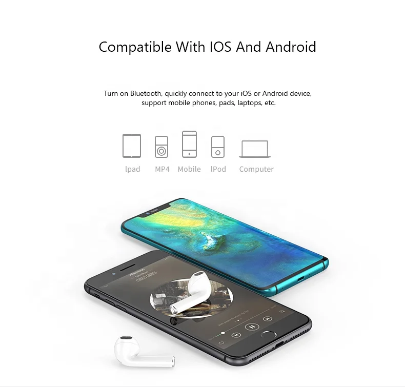 
i9s TWS Original Earphones Wireless Blue tooth Touch Control Earbuds Headphone i9s TWS 