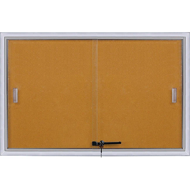 lockable notice board school cork board stairway pin board