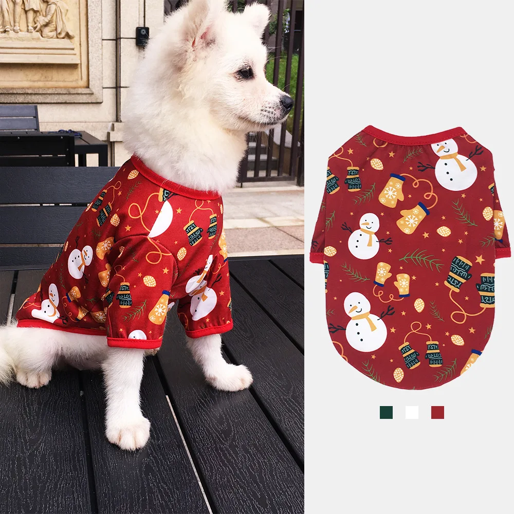 
Christmas Design Cozy Winter Pet Dog Vest Coat Warm Outdoor Winter Jacket Clothes 