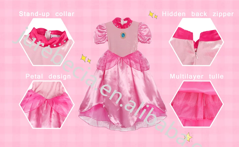 Hanyuyi Children Princess Dress UP Halloween Christmas Party Outfit Super Brothers Costume For Girls Party Dresses