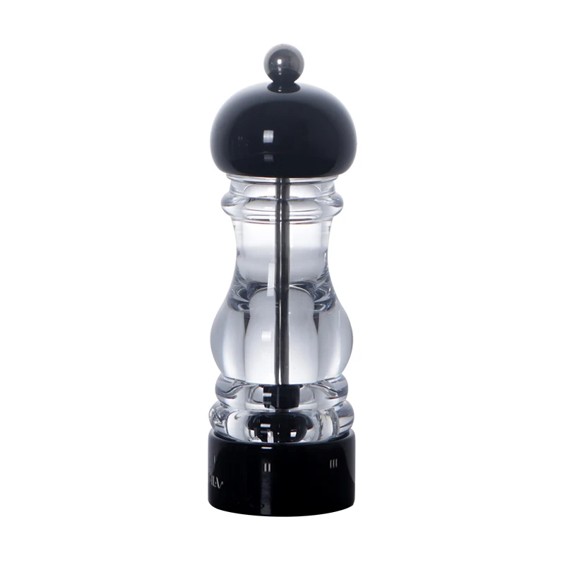 High-Grade Plastic Pepper Mill Hand Screw Manual Acrylic Seasoning Bottle Sea Salt Pepper Grinder Now Grinding Artifact Box