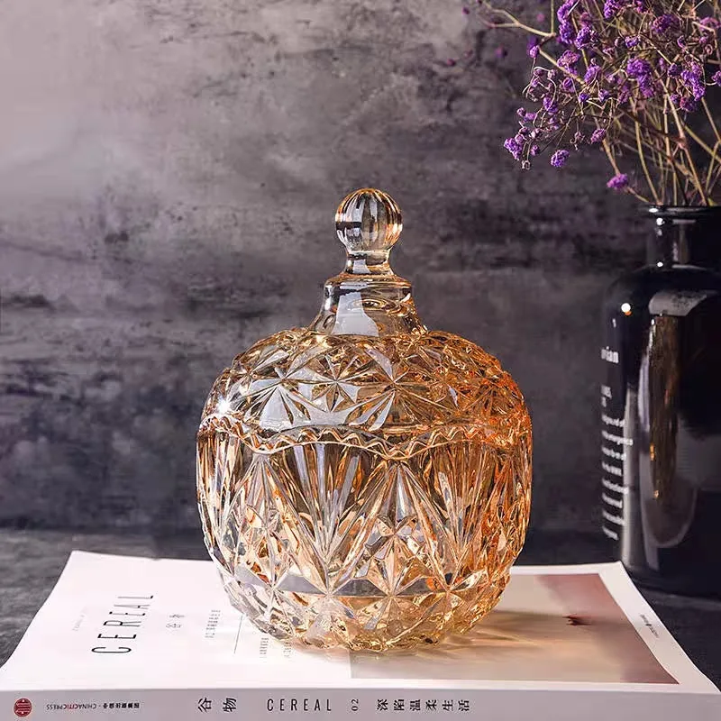 
Scented Luxury Candles Jars Rainbow Effect Electroplated Glass Jars 