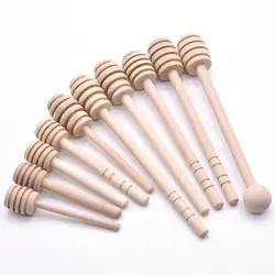 Customized LOGO Mini Wooden Honey Stick Honey Spoon / Dipper