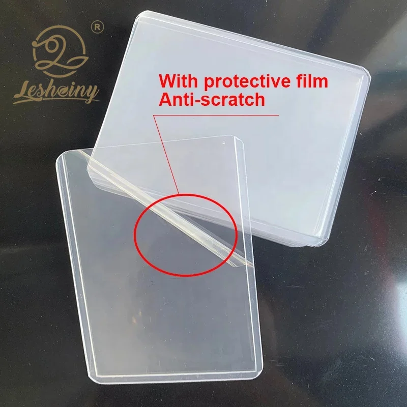 Leshiny 35pt 3x4 прозрачные белые чехлы для карт толстые