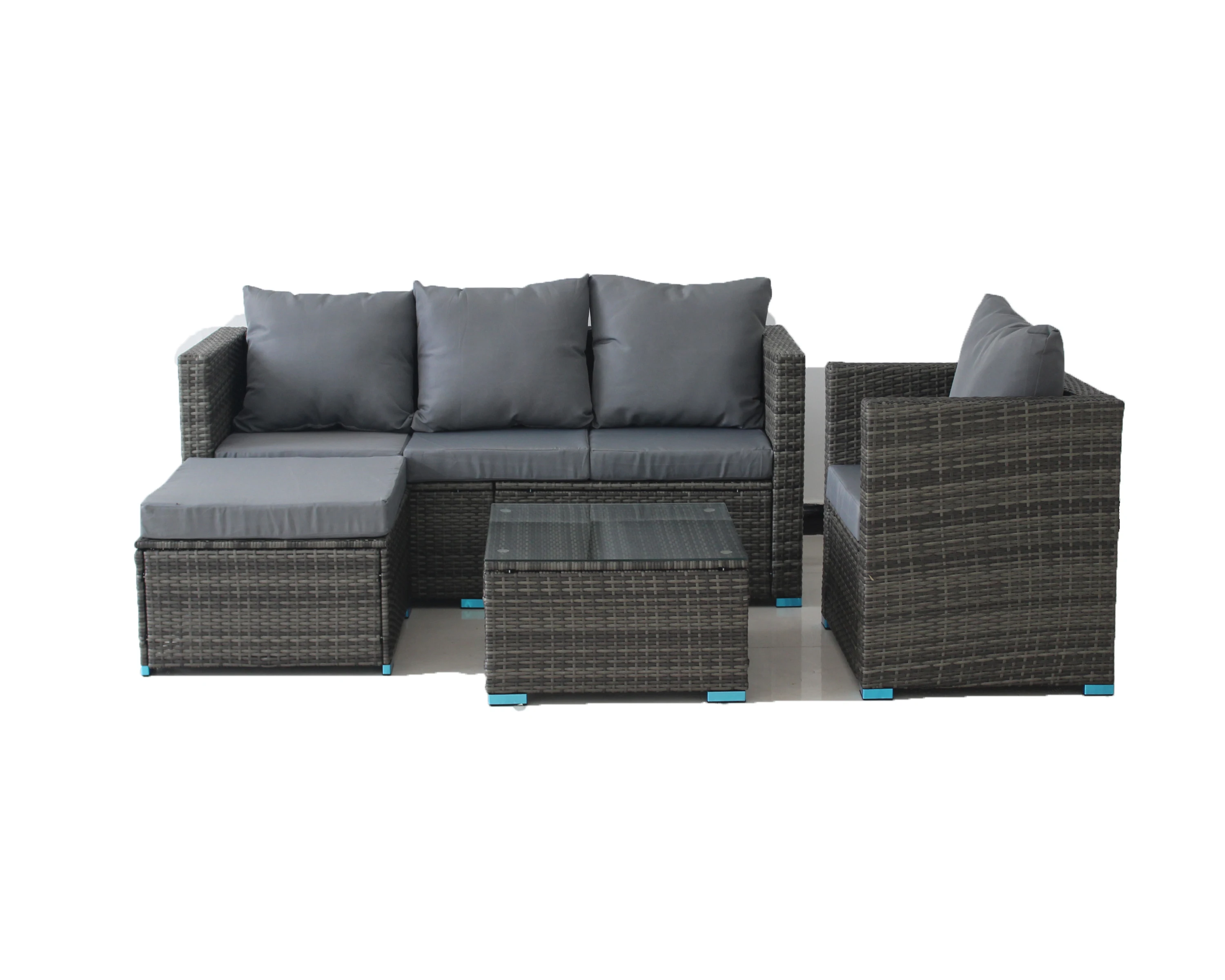 Shangqiu Patio Wicker Outdoor Furniture PE  Ratan Sofa Chairs Rattan Strips Garden Furniture for Porch