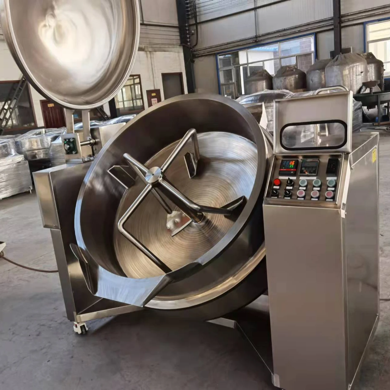 400L cooking mixer planetary stirring jacketed kettle with insulation