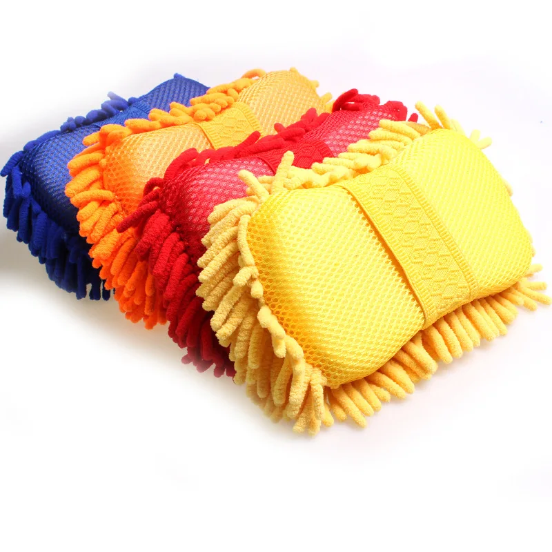  Different Colors Chenille Car Cleaning Block Washing