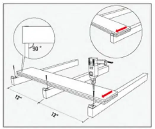 WPC Decking Stainless steel starter clip   with screws   Composite Decking Clips