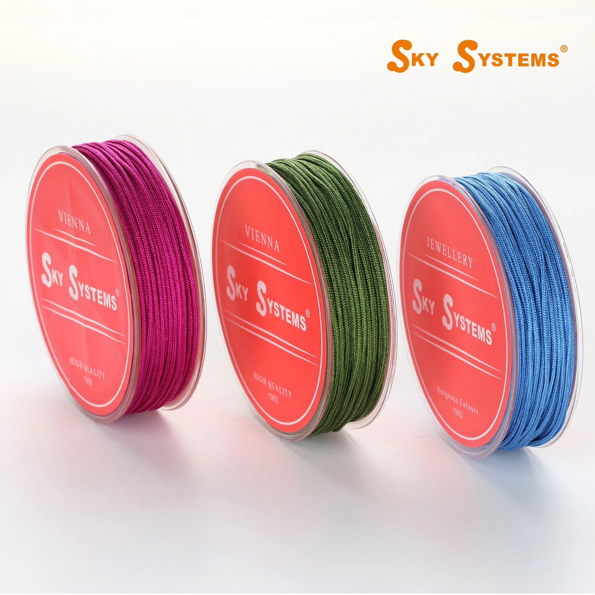 SKY CNCN 0.5~1.5mm 01#~50# Colors Jewelry Cord Nylon Cord Jewelry Accessories Bracelet and Necklace material 107 Colors