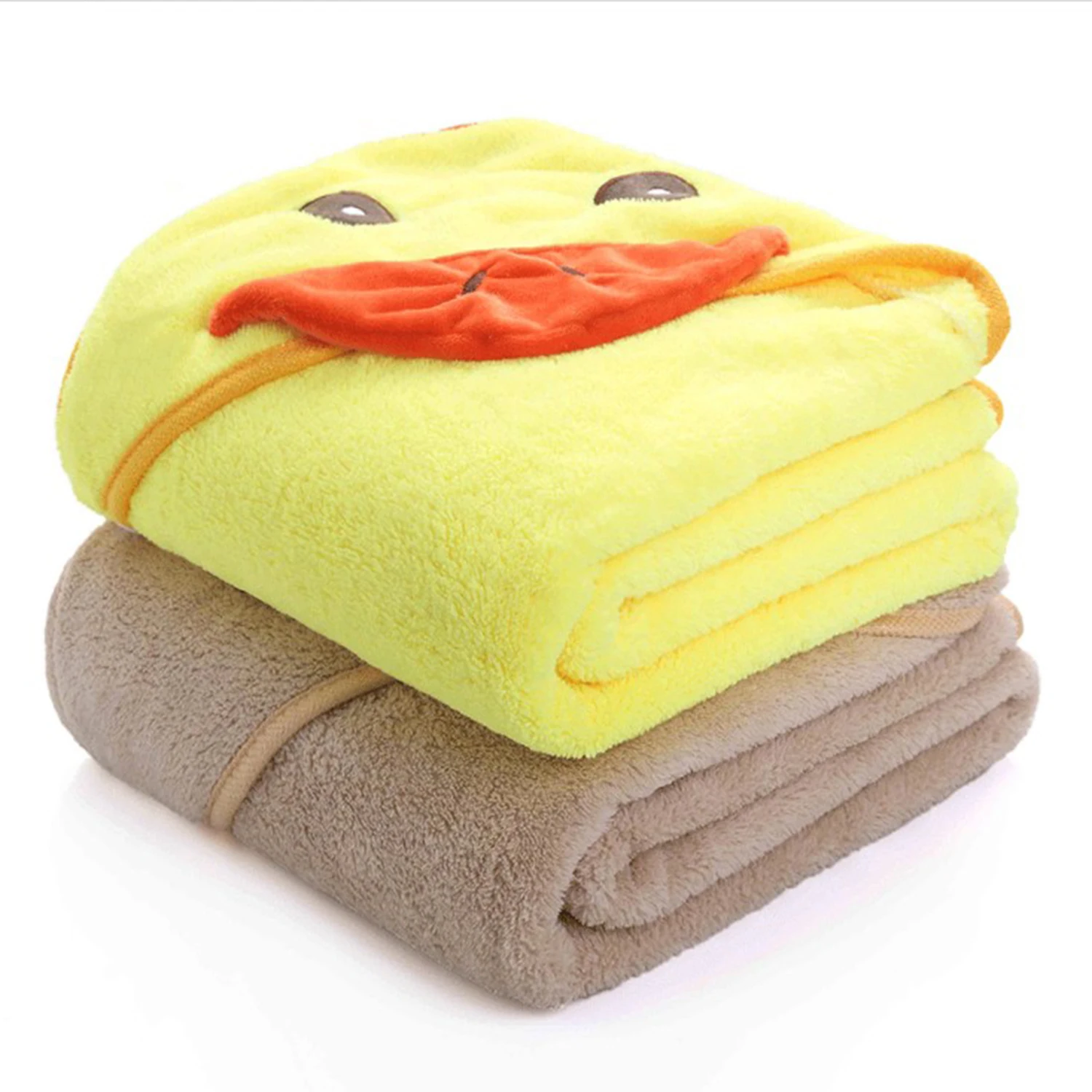 cute animal microfiber baby poncho bathrobe hooded towel custom