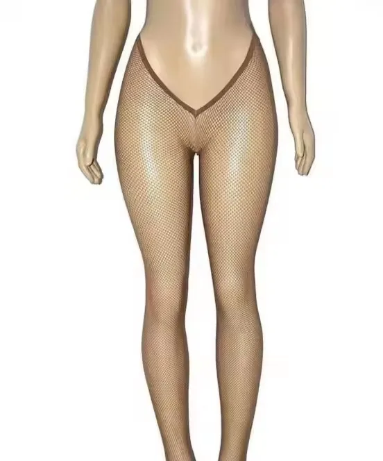 V Shape Stocking Sexy Glitter Stockings Women Fishnet Pantyhose Carnival V Cut Glitter Tights Stockings