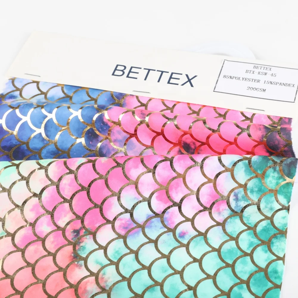 New Designed Mermaid Waterproof Home Textile Polyester Fabric for Bikini